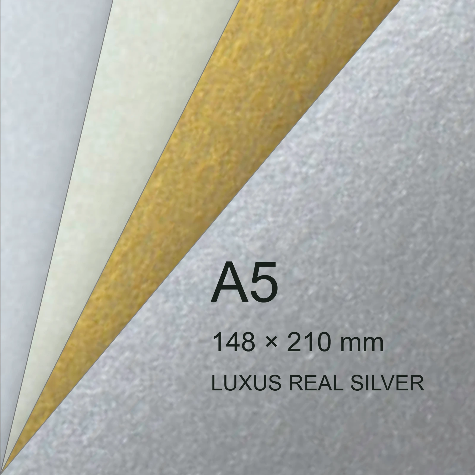 Cartoncino Favini, Majestic Digital HP Indigo, 250 g/m², A5, LUXUS REAL SILVER bra6549a5 - immagine aggiuntiva