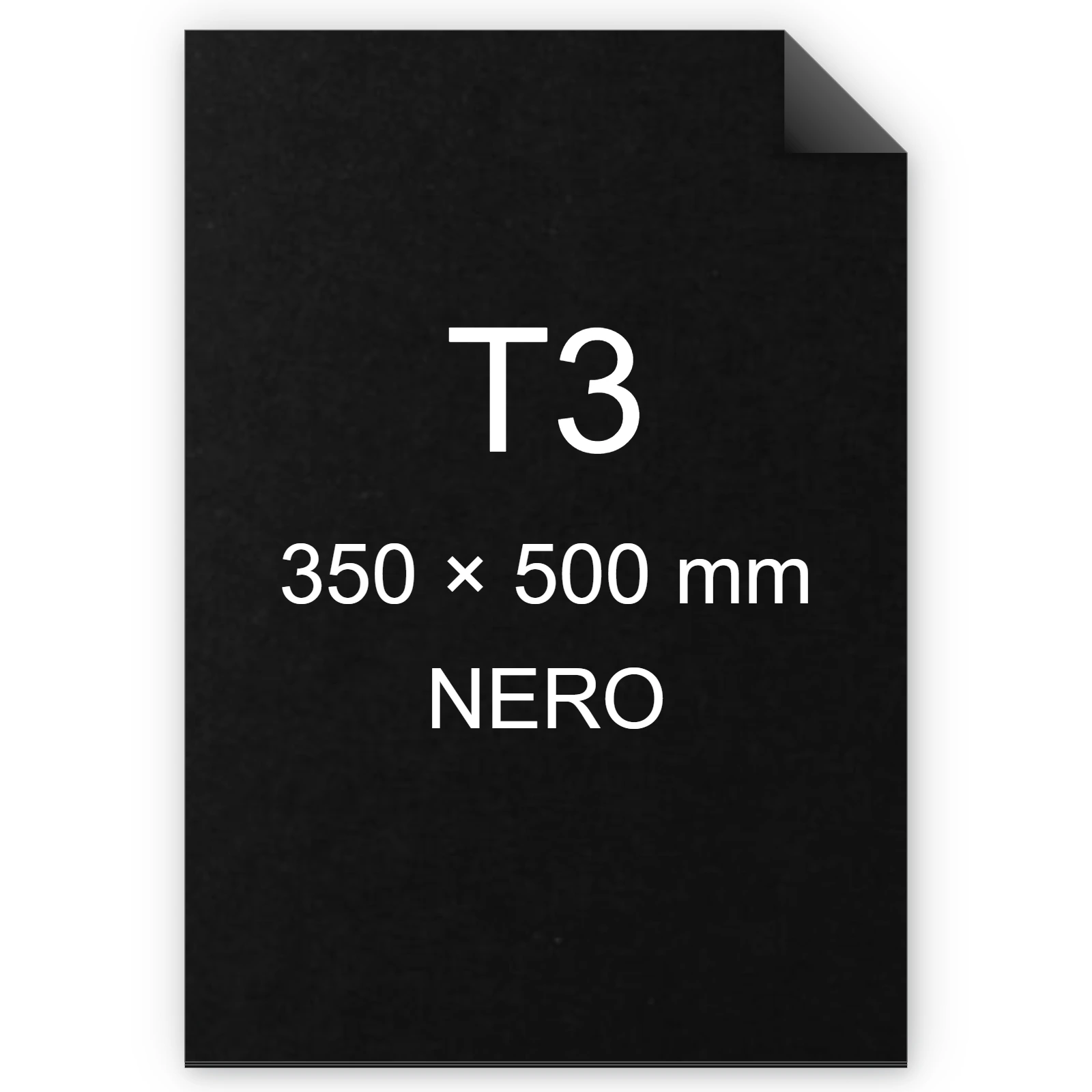 Cartoncino Favini, Sumo (1,5 mm), 1050 g/m², T3, NERO BRA91T3