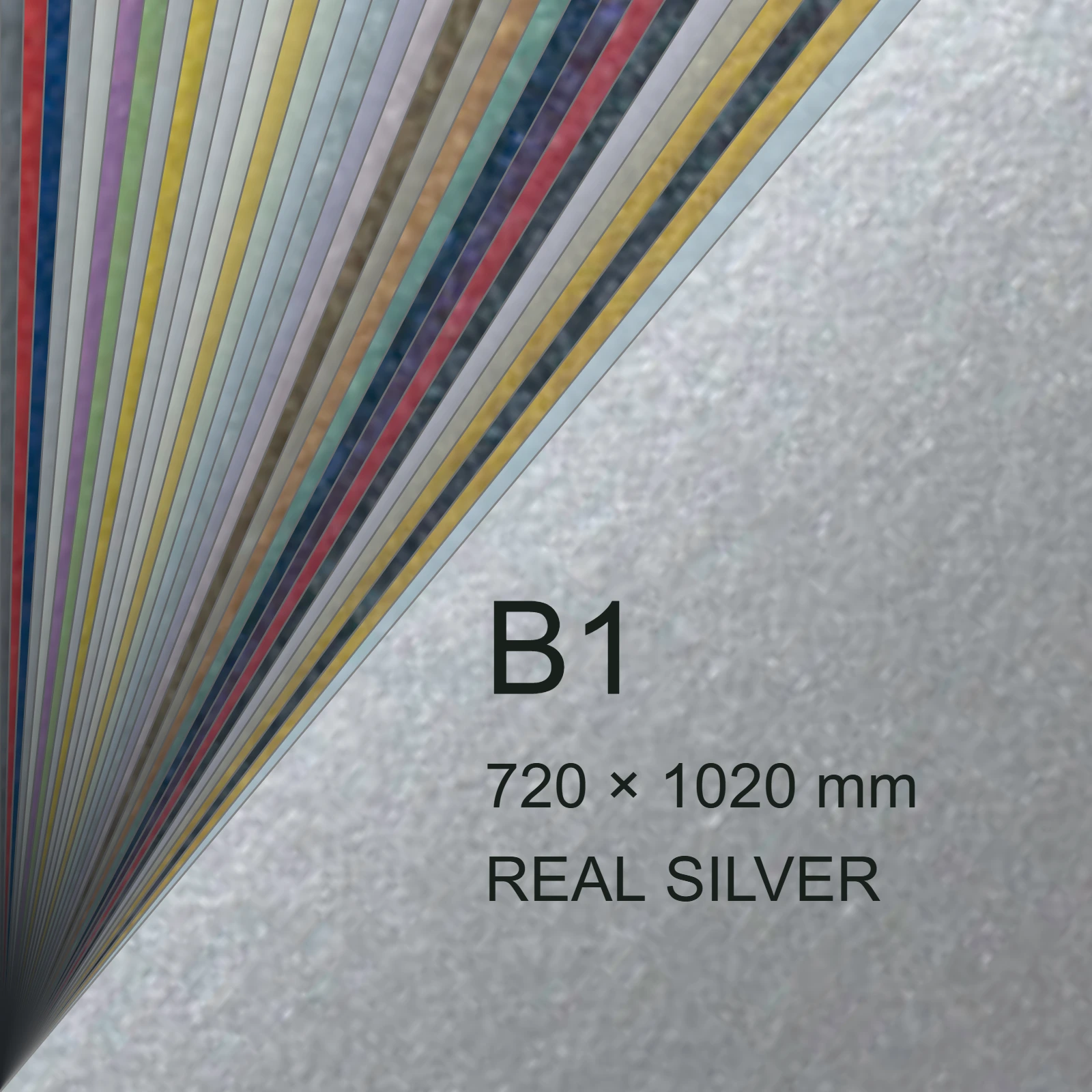 Cartoncino Favini, Majestic Luxus, 290 g/m², B1, REAL SILVER bra606b1 - immagine aggiuntiva