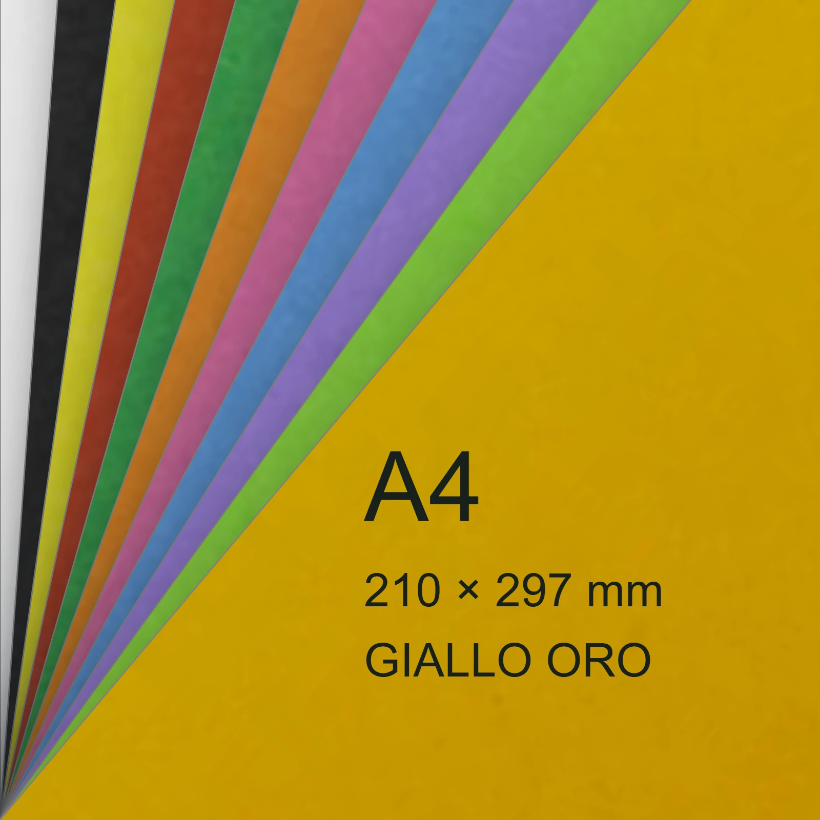 Carta Favini, RismaLuce Small Collezioni, 90 g/m², A4, GIALLO ORO 52 FAVA69H144 - immagine aggiuntiva