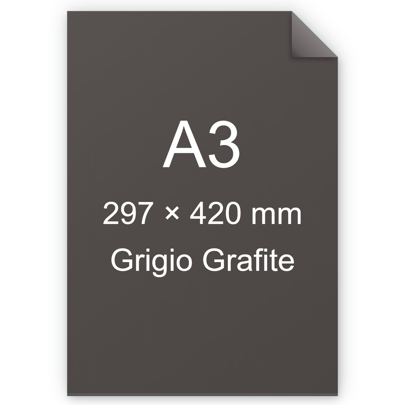 Cartoncino Favini, Burano, 200 g/m², A3, GRIGIO GRAFITE 72 BRA873a3