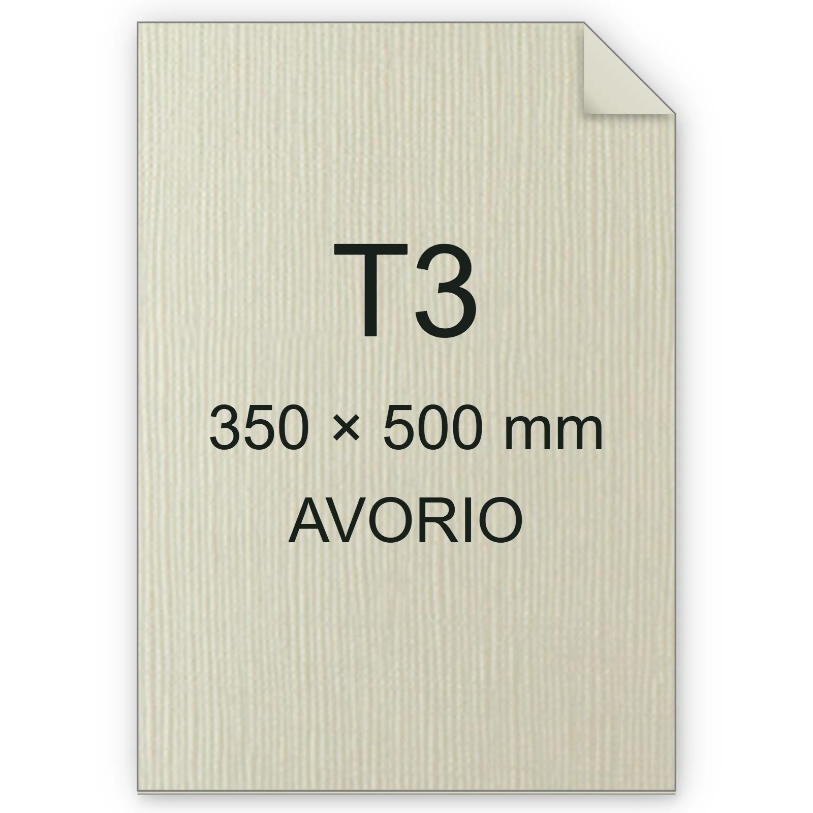 Cartoncino Favini, Bianco Flash Ivory trama tela, 250 g/m², T3, AVORIO bra6804t3