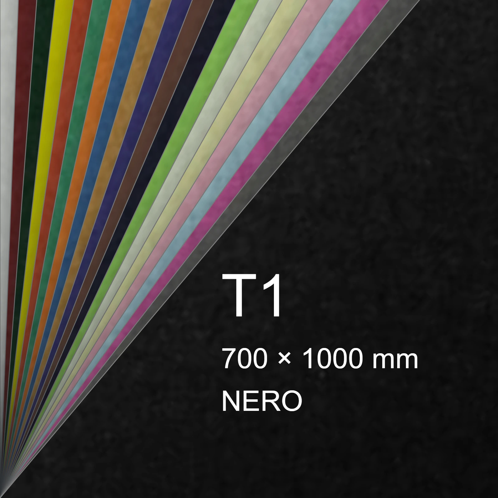 Cartoncino Favini, Prisma Color Monoruvido, 220 g/m², T1, NERO 16 FAVA33A201 - immagine aggiuntiva