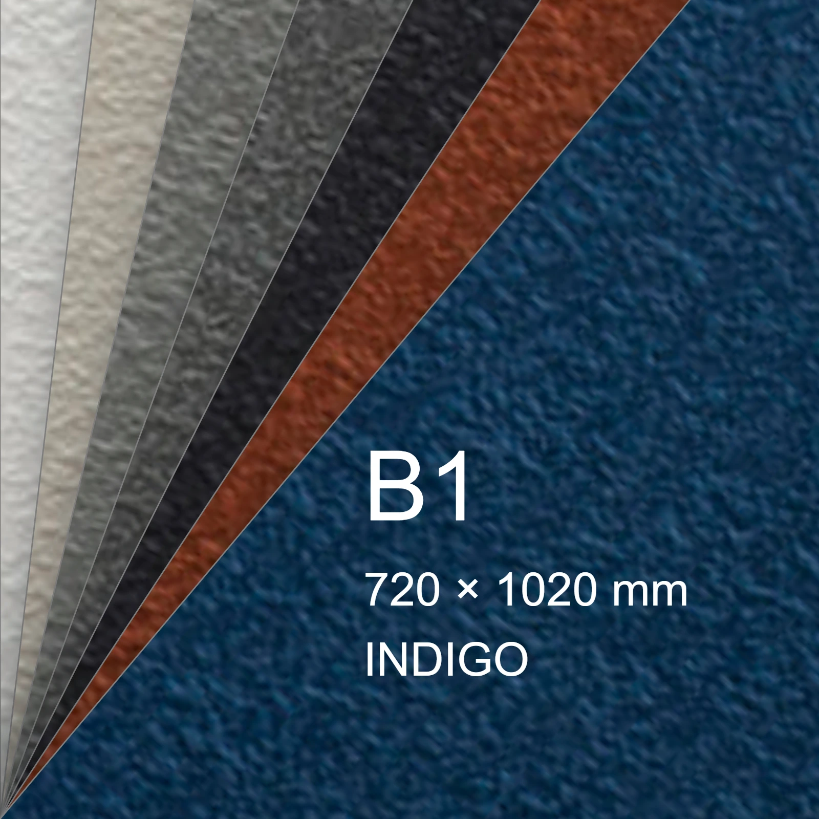 Cartoncino Favini, Tokyo, 350 g/m², B1, INDIGO bra6612b1 - immagine aggiuntiva