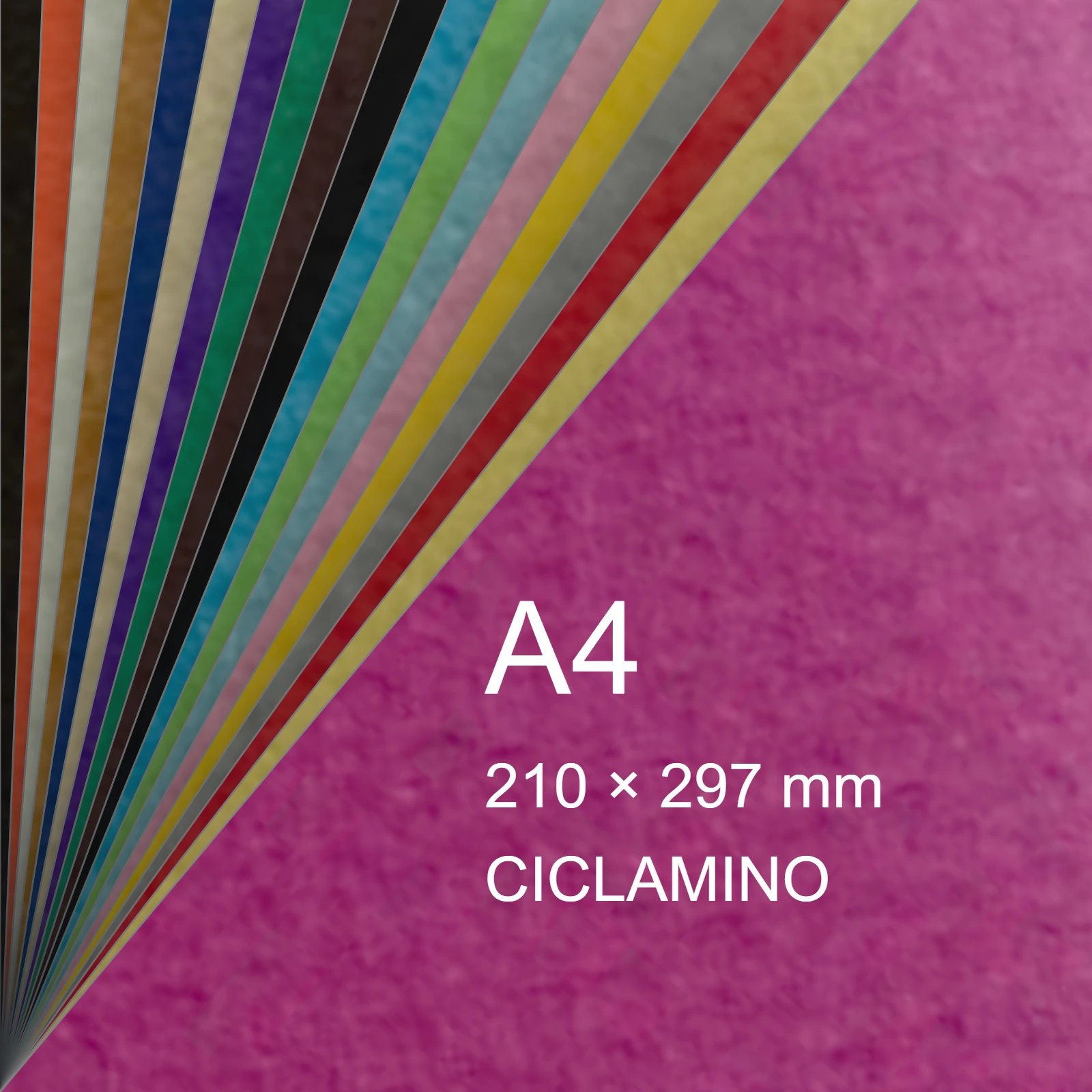 Cartoncino Favini, Prisma Plastificato, 250 g/m², A4, CICLAMINO bra1313 - immagine aggiuntiva