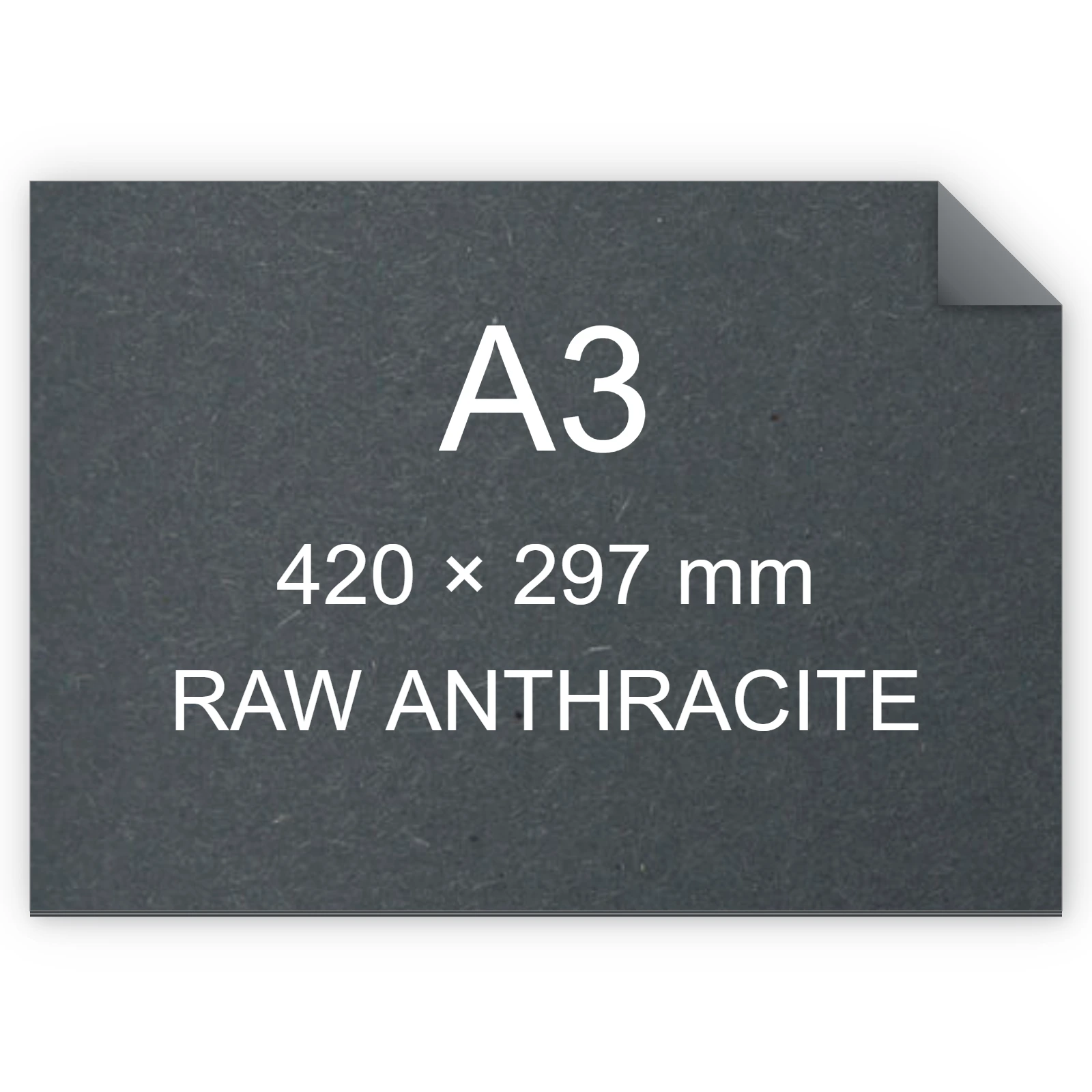 Cartoncino Favini, Shiro Echo Raw, 350 g/m², A3, RAW ANTHRACITE bra6674a3