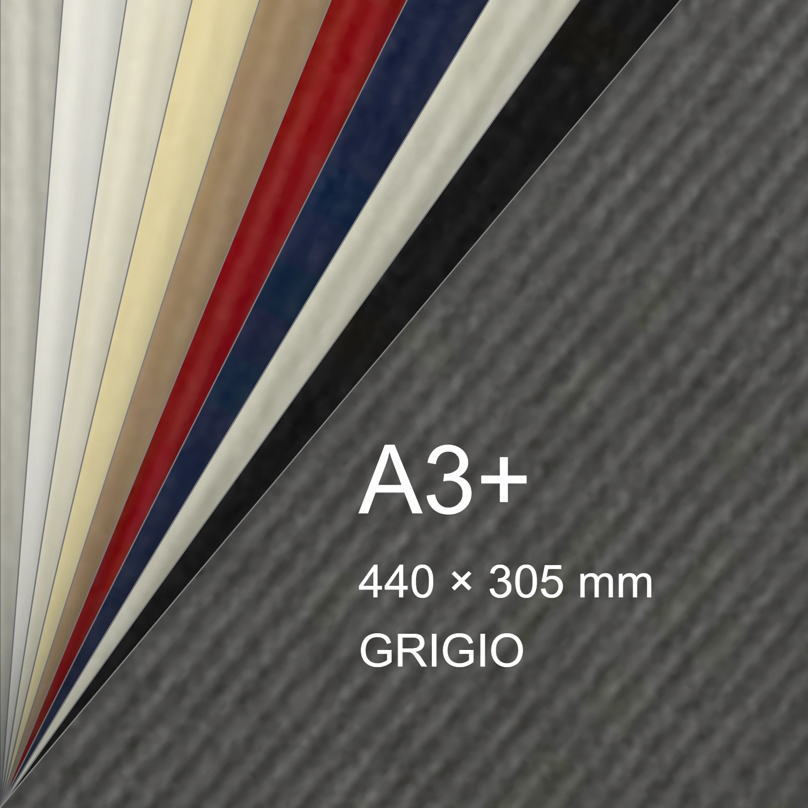 Cartoncino Favini, Twill, 240 g/m², A3+, GRIGIO bra6679a3+ - immagine aggiuntiva