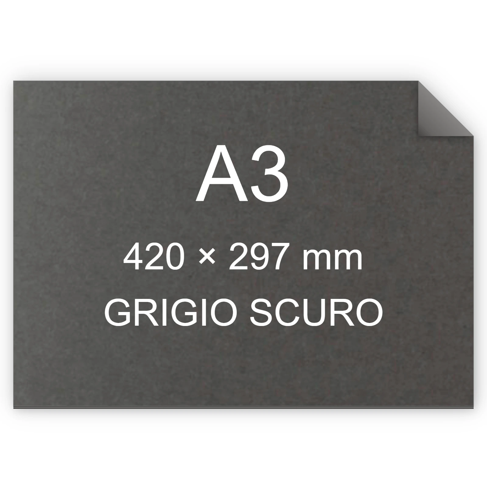 Cartoncino Favini, Sumo (1 mm), 700 g/m², A3, GRIGIO SCURO BRA101A3