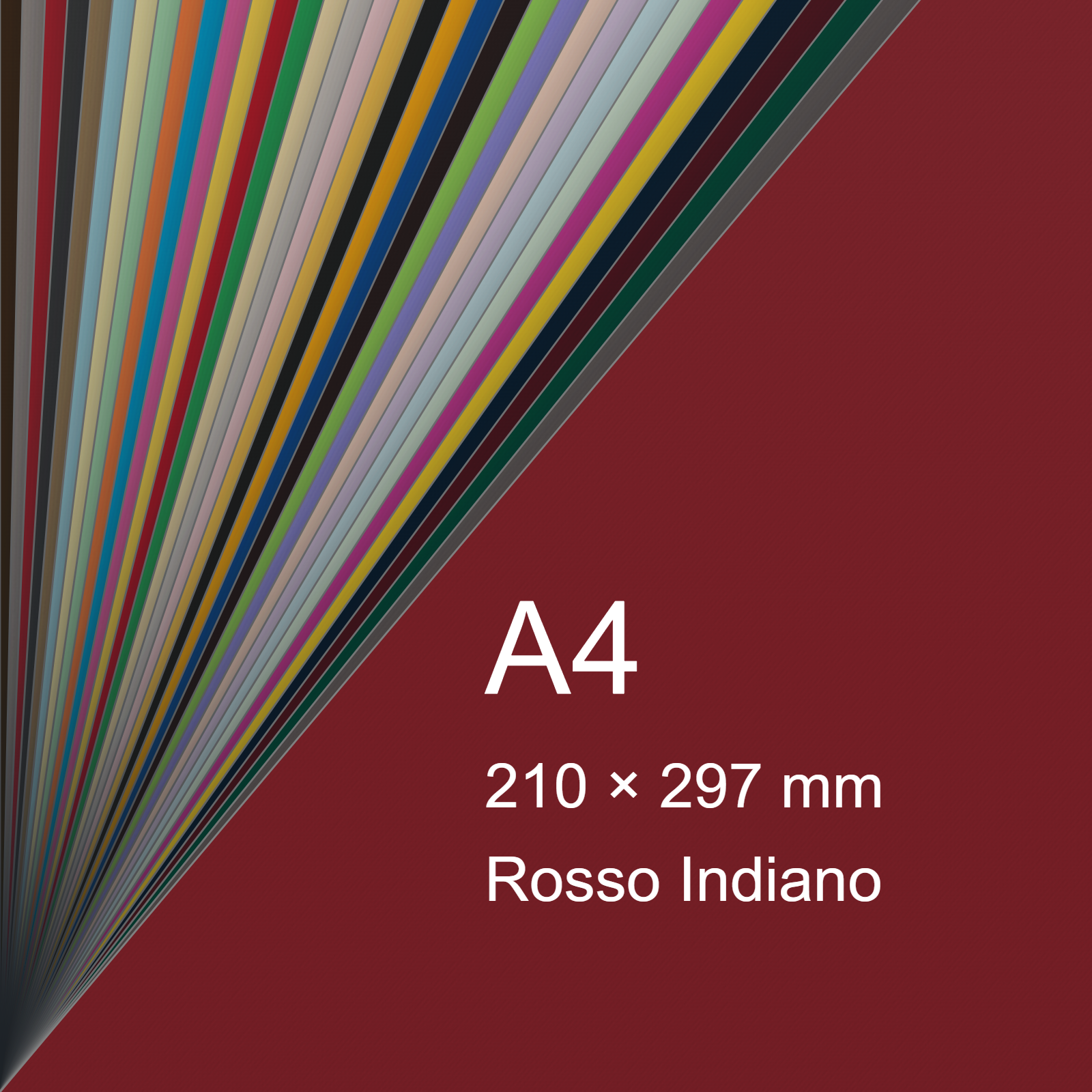 Cartoncino Favini, Burano, 200 g/m², A4, ROSSO INDIANO 69 bra855 - immagine aggiuntiva