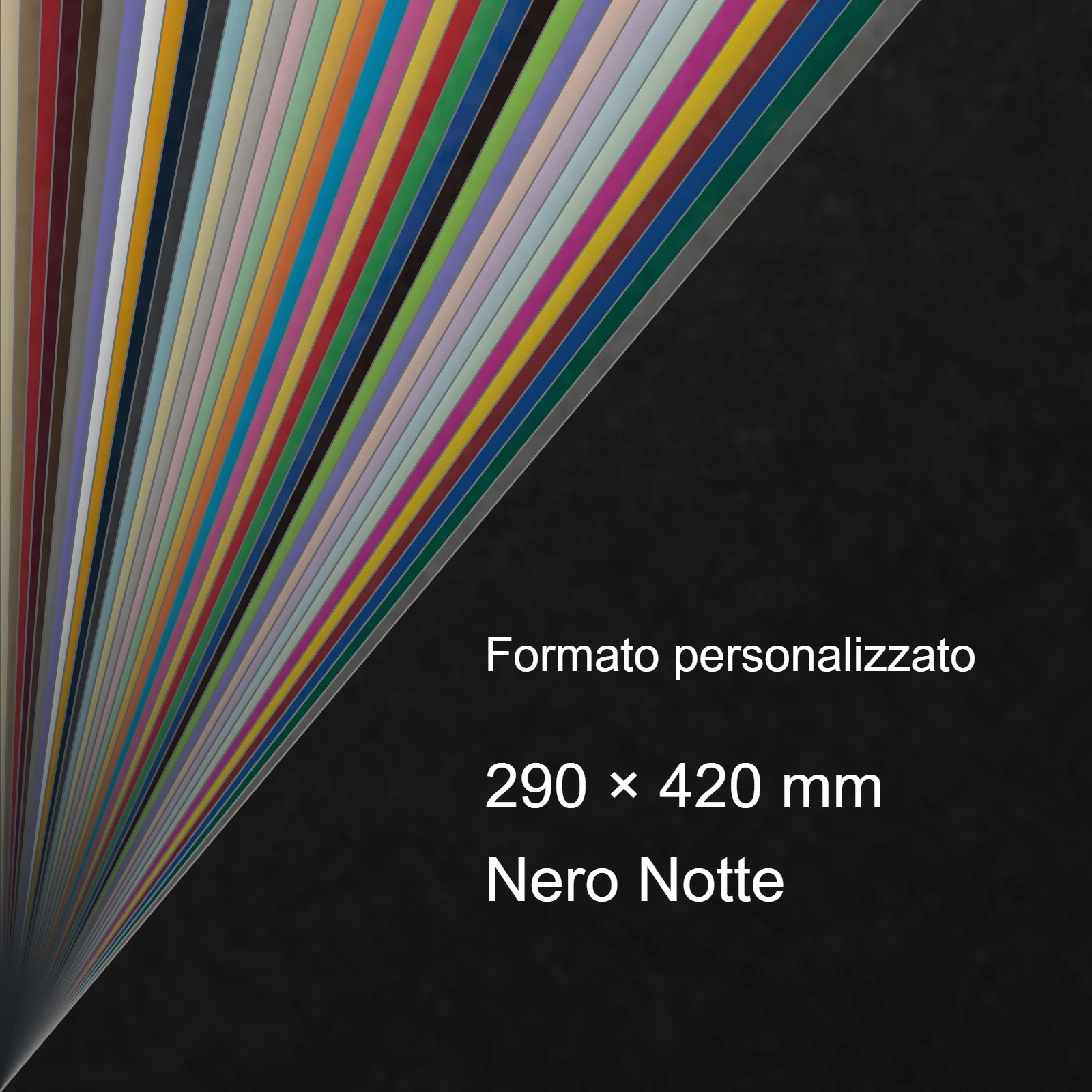 Cartoncino Favini, Burano, 140 g/m², 297x420 mm, NERO NOTTE 63 bra802A3 - immagine aggiuntiva