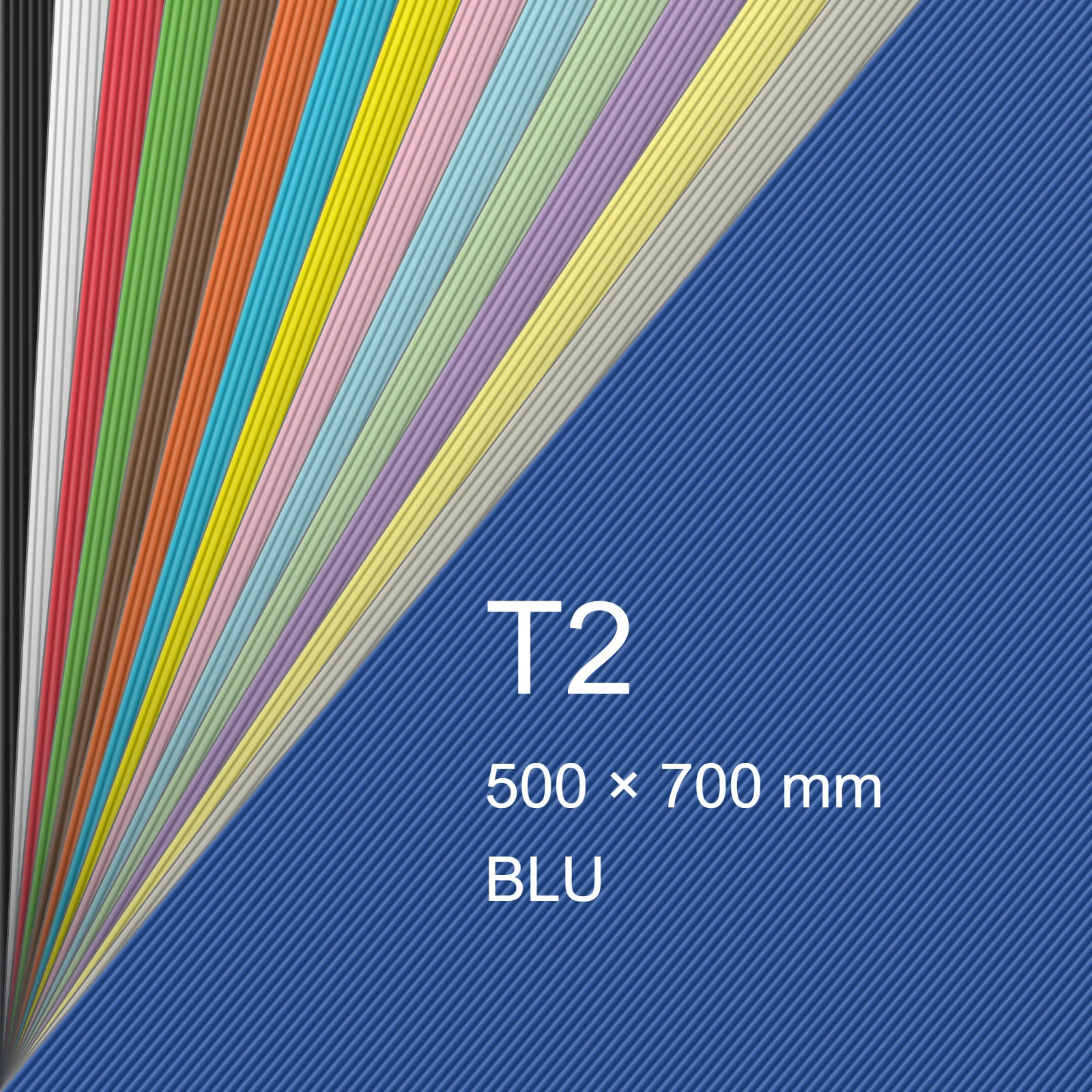 Cartoncino Favini, Sigillo Ondulato, 275 g/m², T2, BLU FAVA35K041 - immagine aggiuntiva
