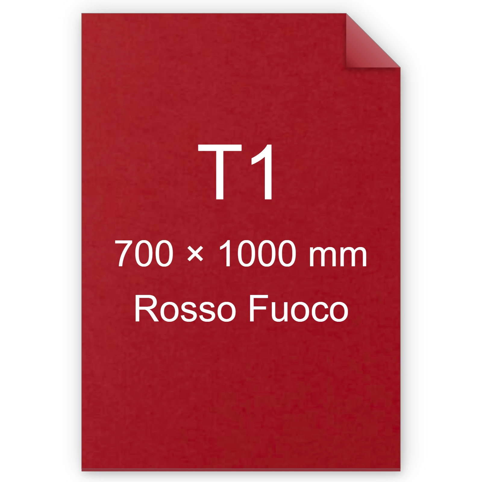 Carta Favini, Burano, 90 g/m², T1, ROSSO FUOCO 79 BRA3308t1