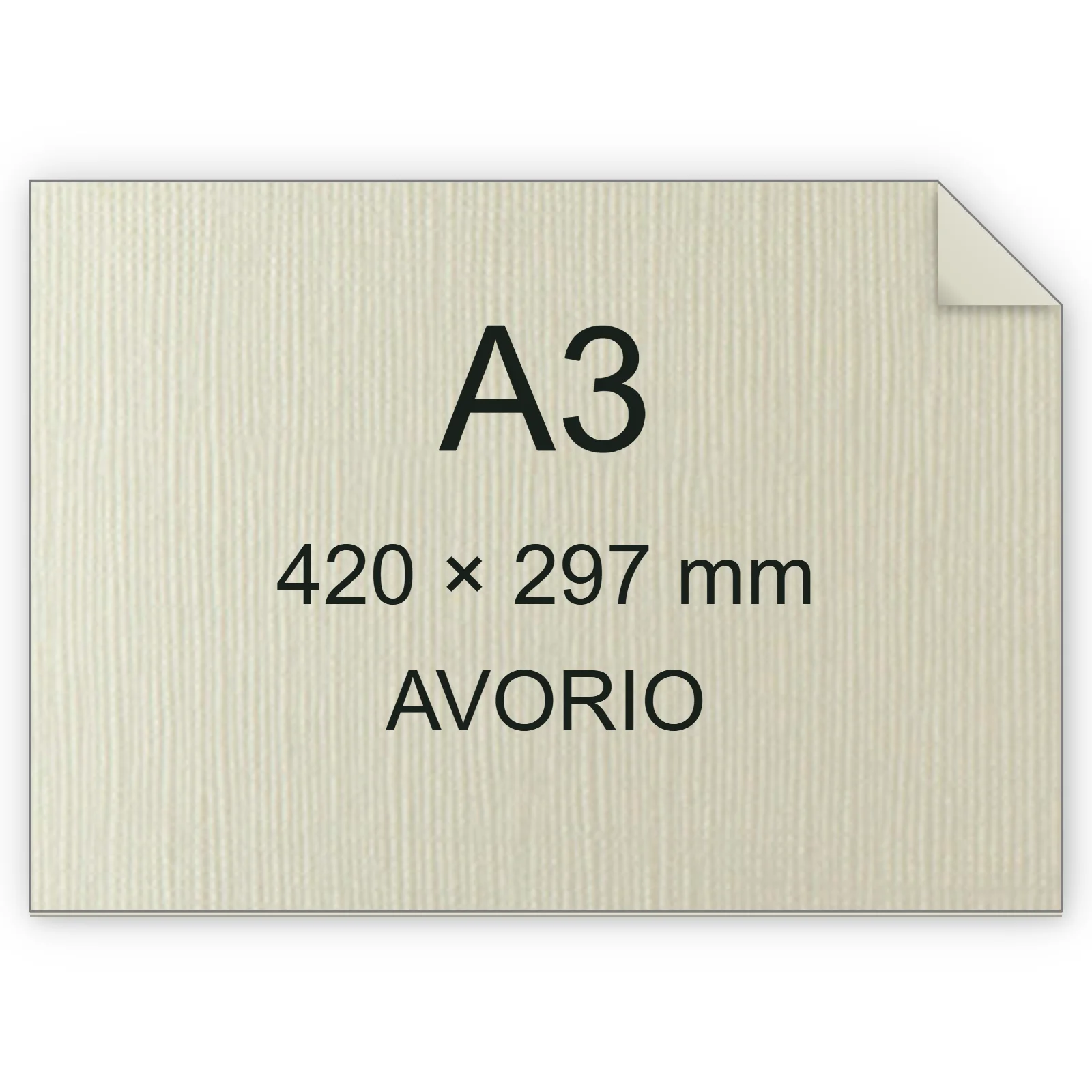 Cartoncino Favini, Bianco Flash Ivory trama tela, 300 g/m², A3, AVORIO bra6805a3