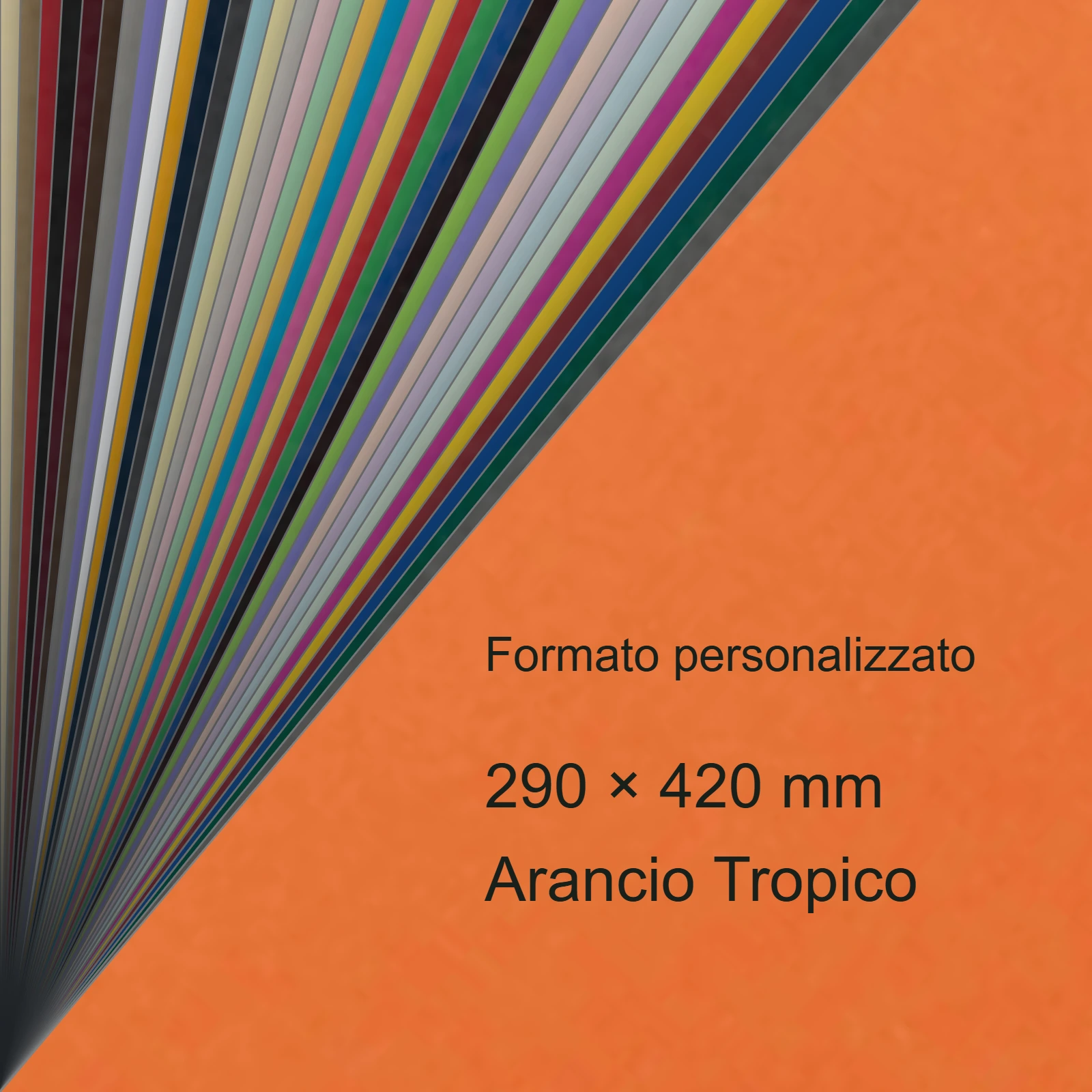 Cartoncino Favini, Burano, 140 g/m², 297x420 mm, ARANCIO TROPICO 56 bra575A3 - immagine aggiuntiva