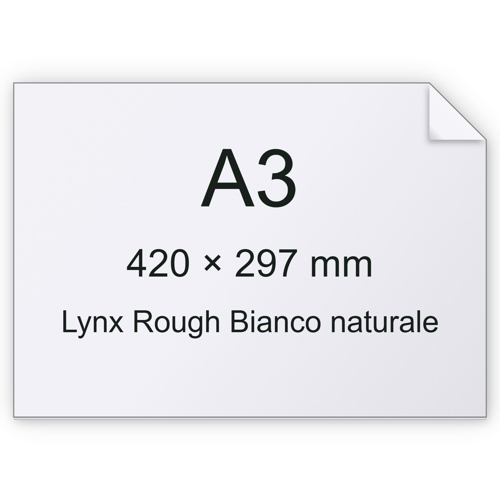 Cartoncino Lynx Rough, Munken, BiancoNATURALE, 120gr, a3 bra2578a3