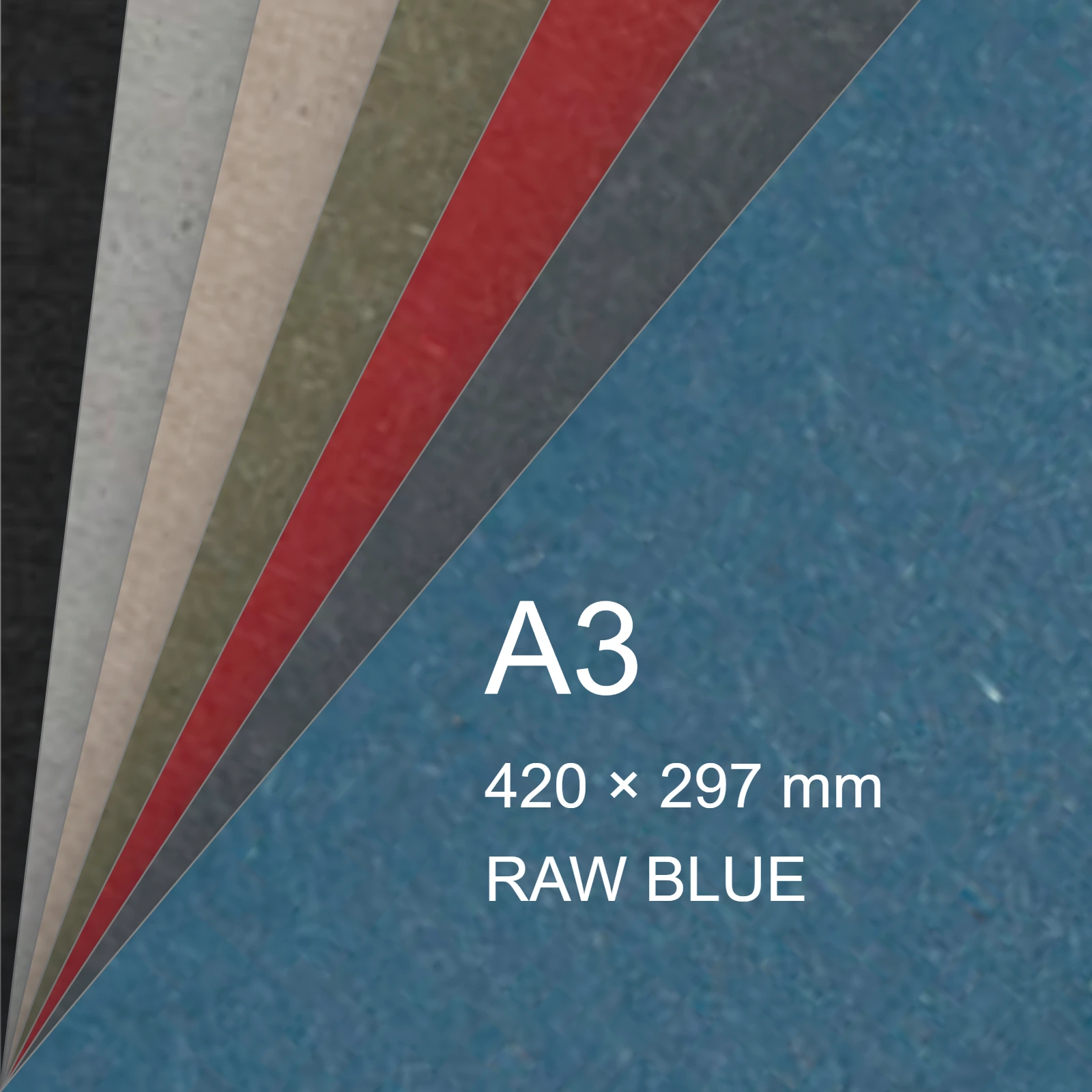 Cartoncino Favini, Shiro Echo Raw, 350 g/m², A3, RAW BLUE bra6668a3 - immagine aggiuntiva