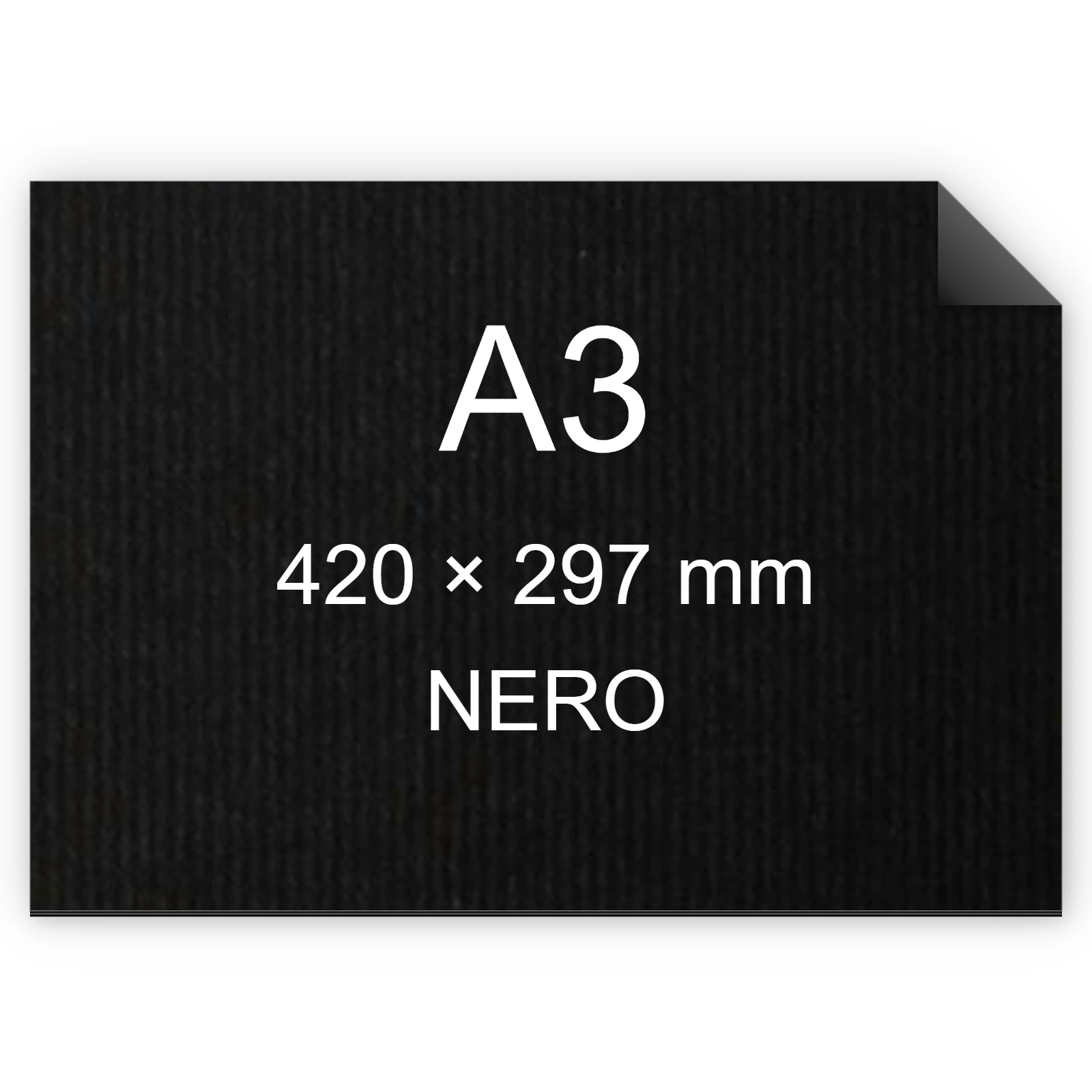 Cartoncino Favini, Twill, 240 g/m², A3, NERO bra696a3