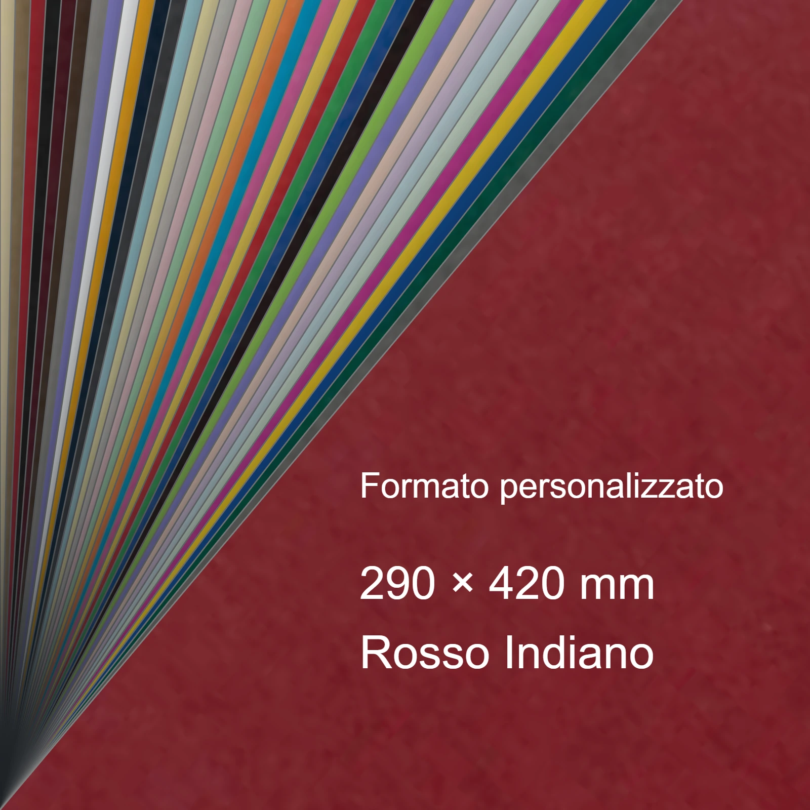 Cartoncino Favini, Burano, 140 g/m², 297x420 mm, ROSSO INDIANO 69 bra853A3 - immagine aggiuntiva