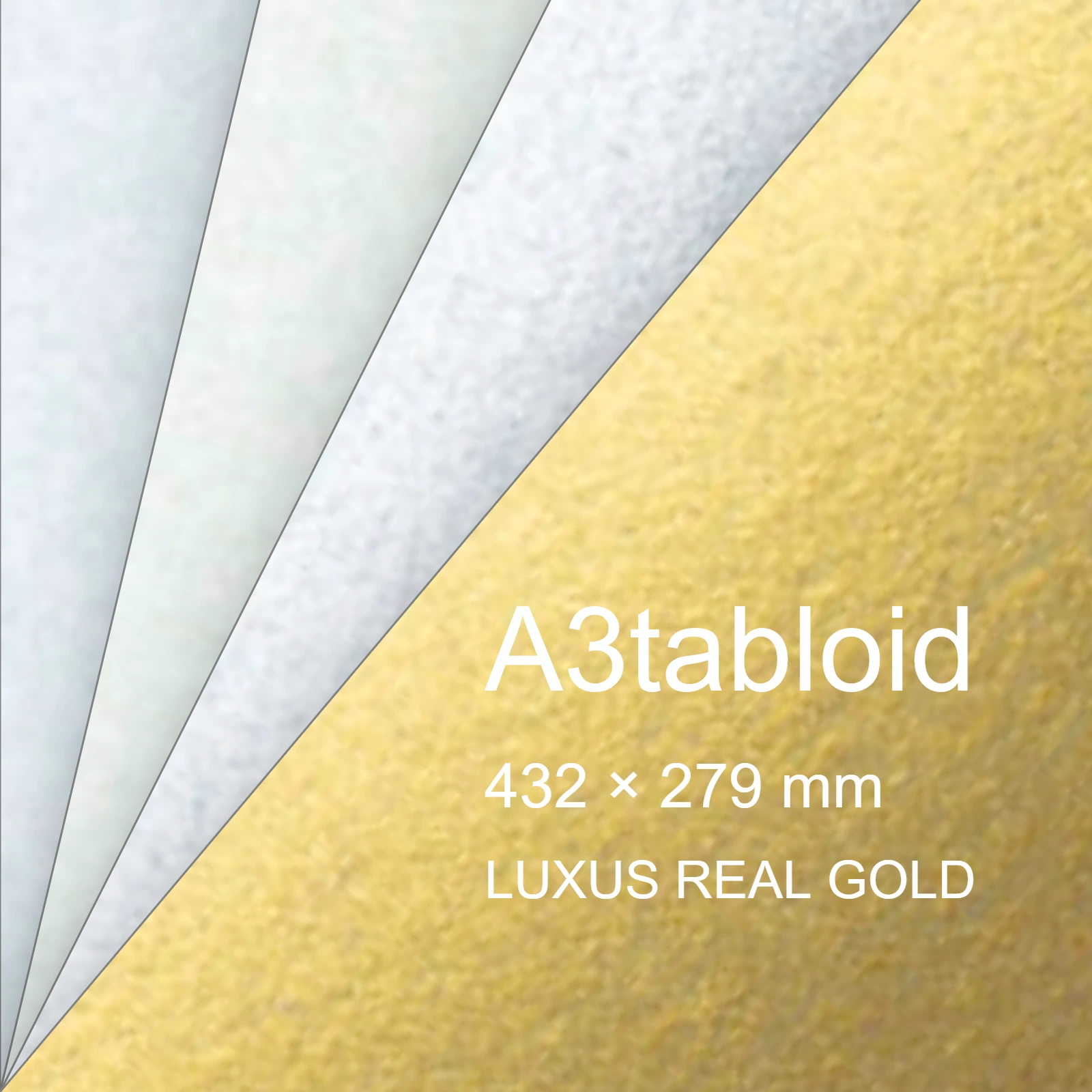 Cartoncino Favini, Majestic Digital HP Indigo, 250 g/m², A3tabloid, LUXUS REAL GOLD bra6550a3tabloid - immagine aggiuntiva