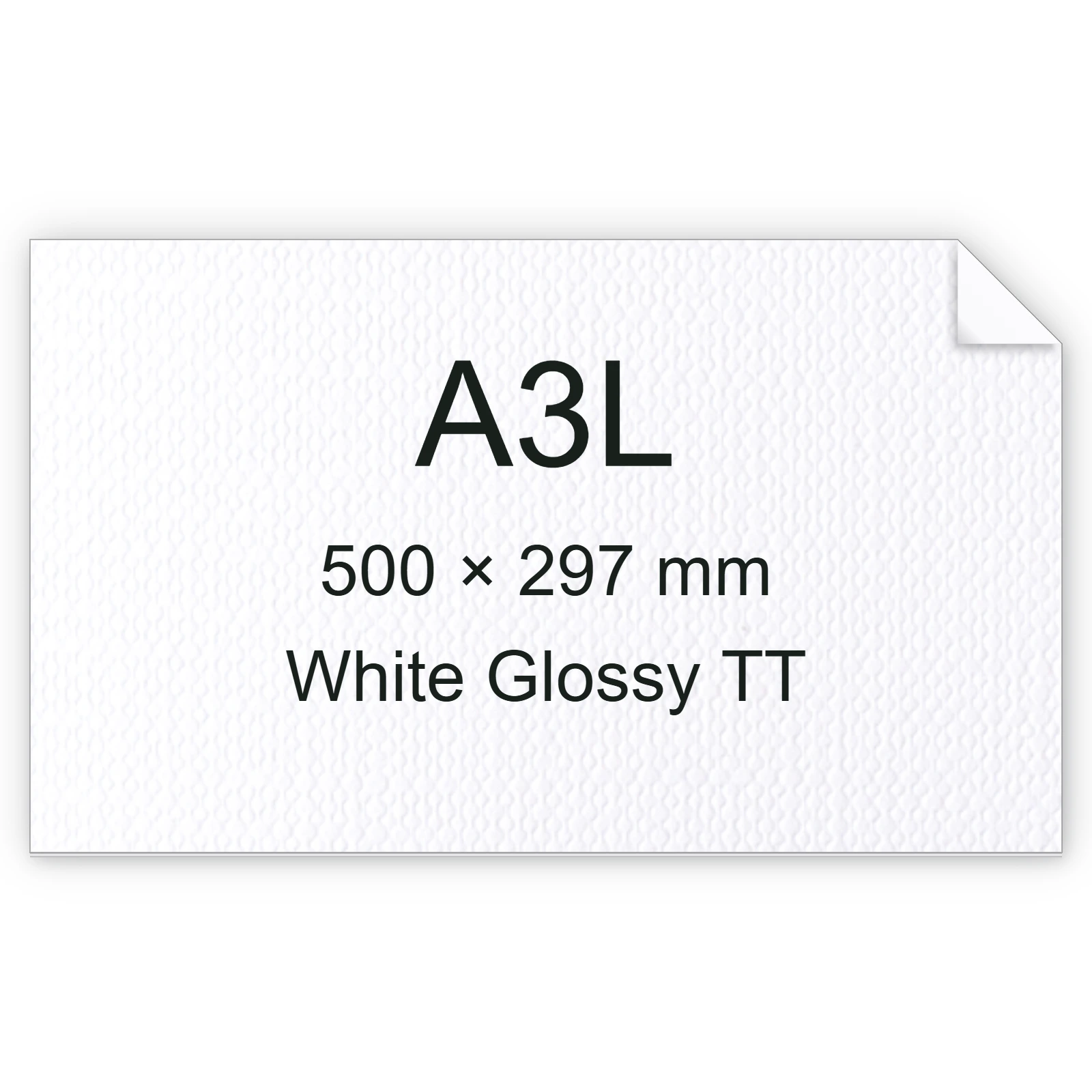 Cartoncino Favini, Classy Covers, 125 g/m², A3L, WHITE GLOSSY TT bra6635a3l