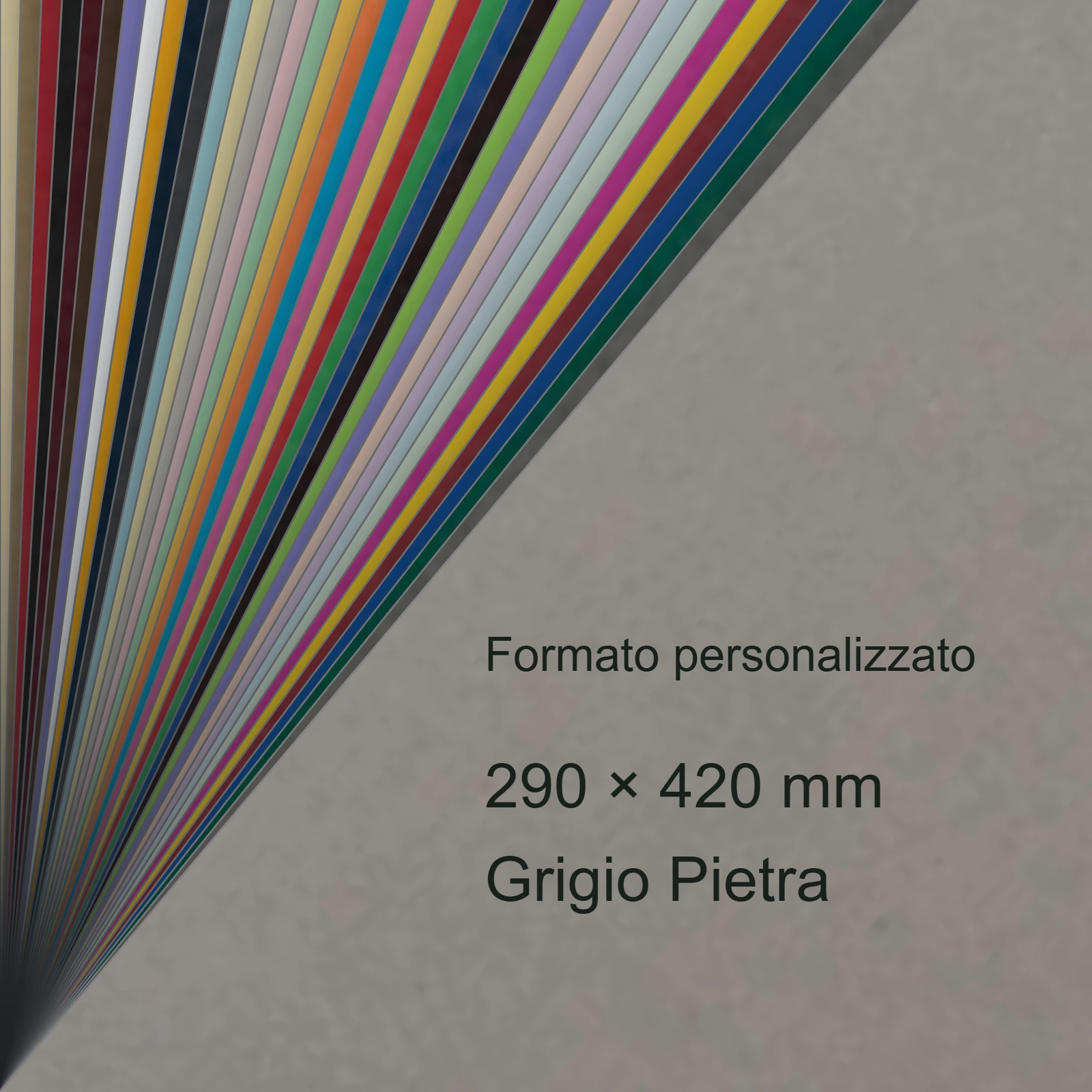 Cartoncino Favini, Burano, 140 g/m², 297x420 mm, GRIGIO PIETRA 14 bra1811A3 - immagine aggiuntiva
