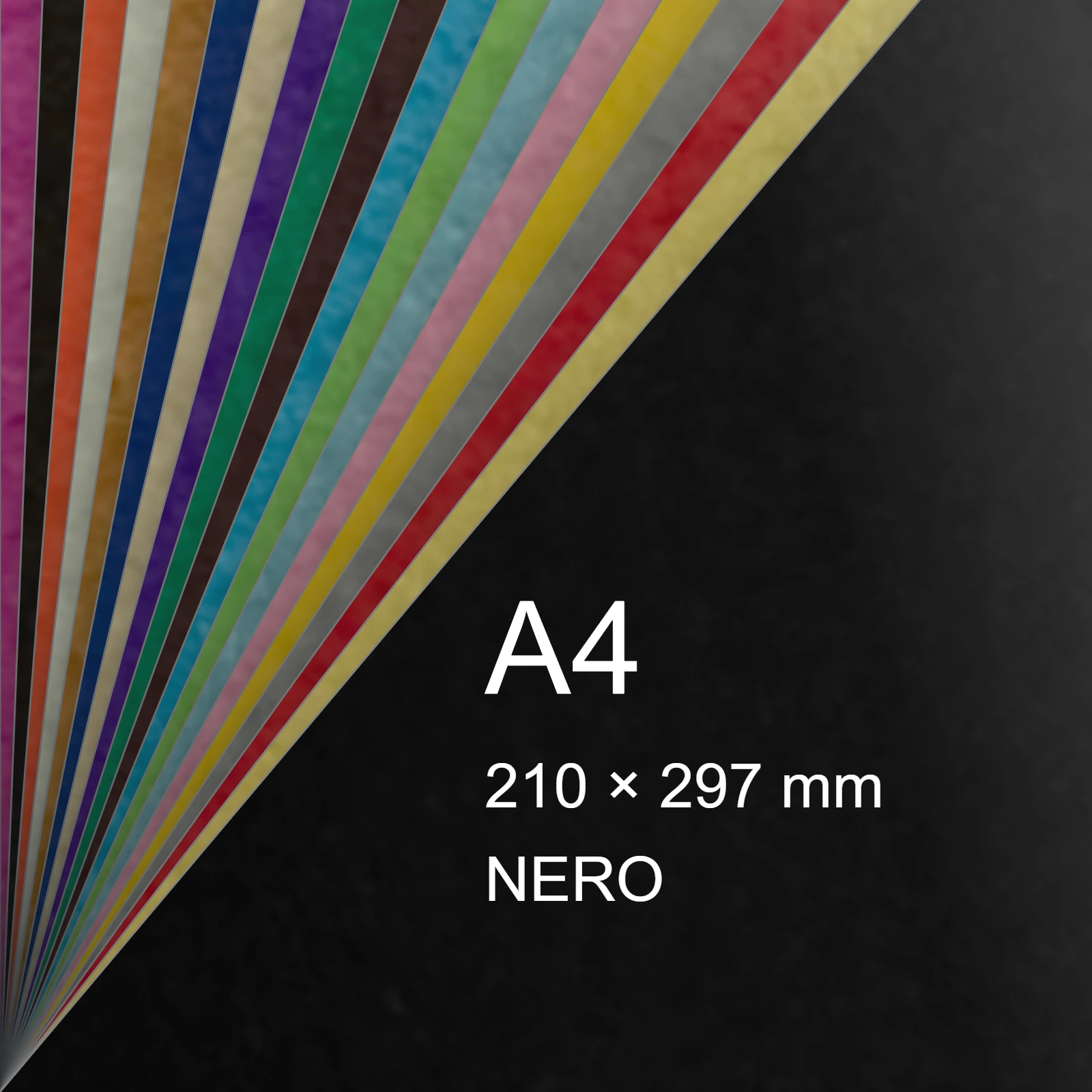 Cartoncino Favini, Prisma Plastificato, 250 g/m², A4, NERO bra1324 - immagine aggiuntiva