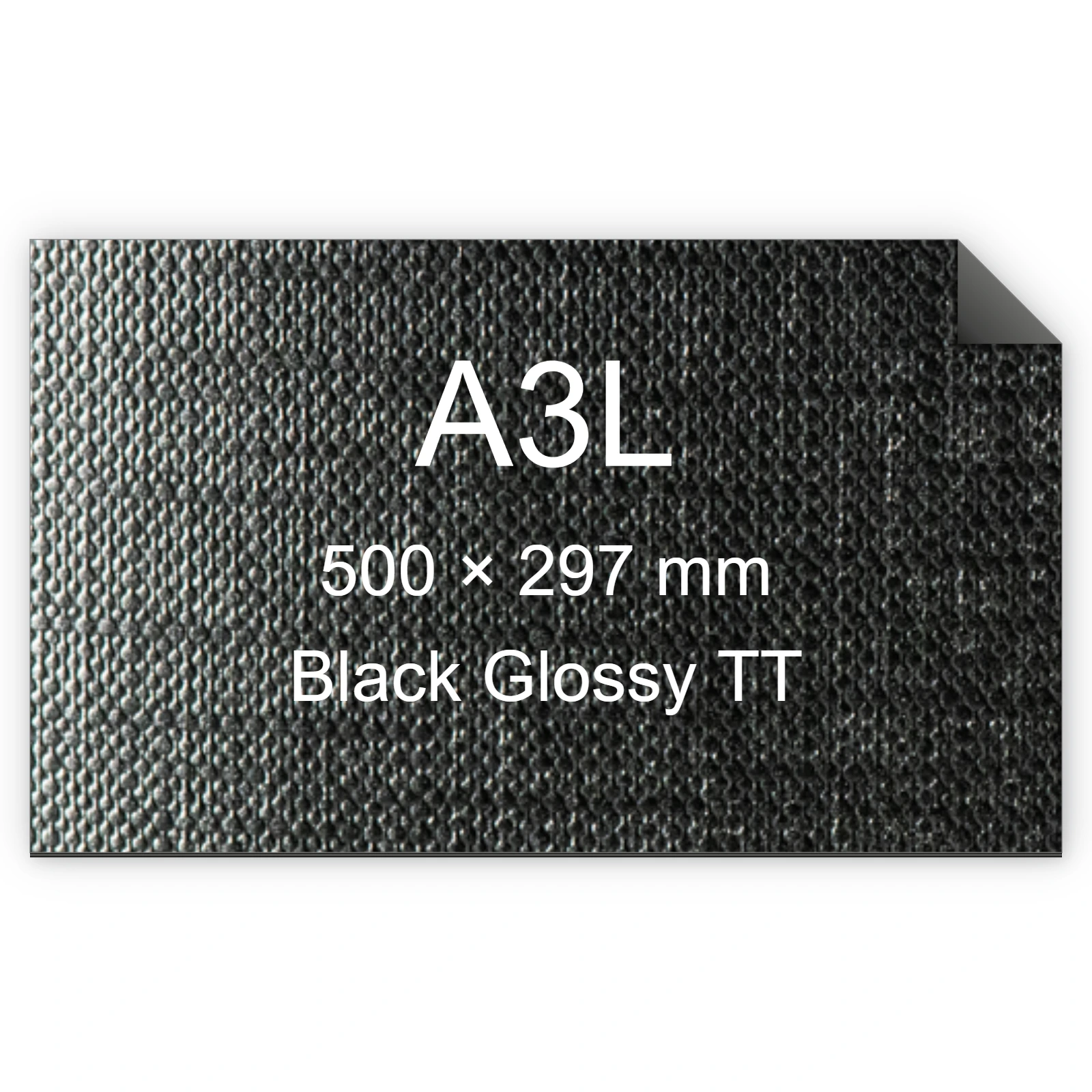 Cartoncino Favini, Classy Covers, 125 g/m², A3L, BLACK GLOSSY TT bra6638a3l