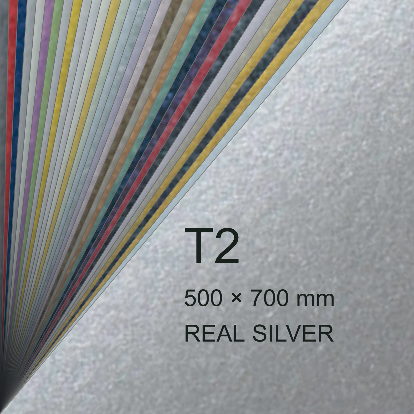 Cartoncino Favini, Majestic Luxus, 290 g/m², T2, REAL SILVER bra606t2 - immagine aggiuntiva