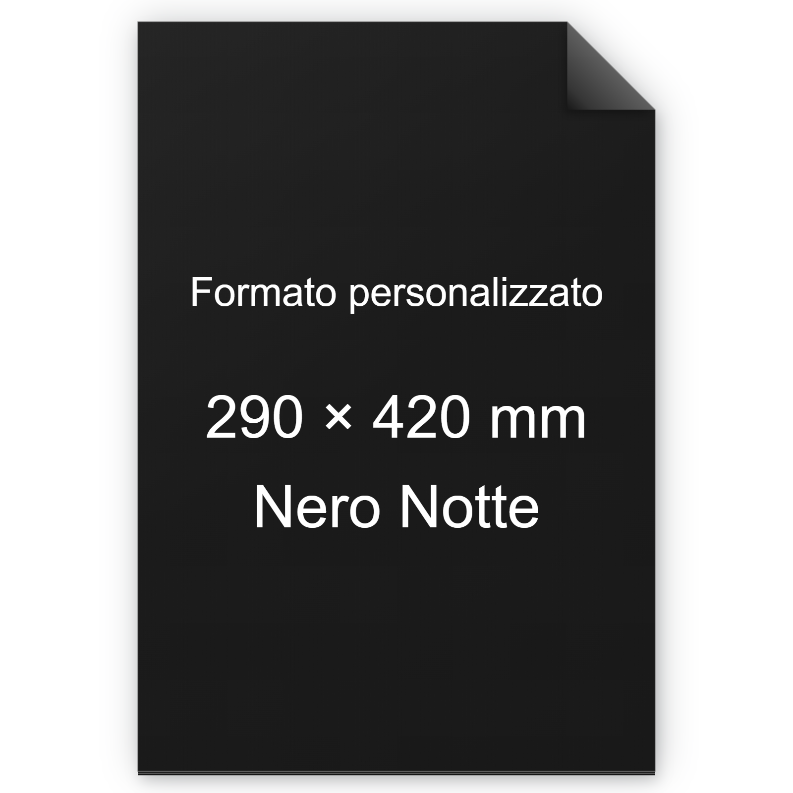 Cartoncino Favini, Burano, 120 g/m², 290x420 mm, NERO NOTTE 63 bra3343A3