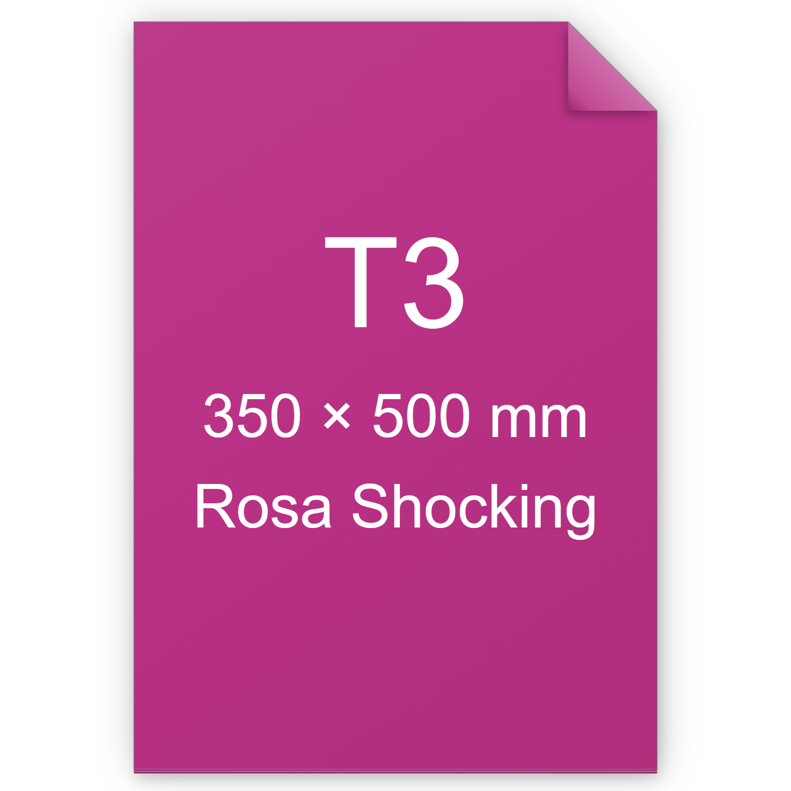 Carta Favini, Burano, 90 g/m², T3, ROSA SHOCKING 50 BRA843t3