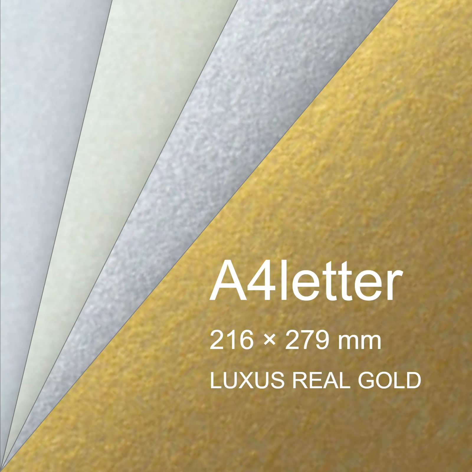 Cartoncino Favini, Majestic Digital HP Indigo, 250 g/m², A4letter, LUXUS REAL GOLD bra6550a4letter - immagine aggiuntiva