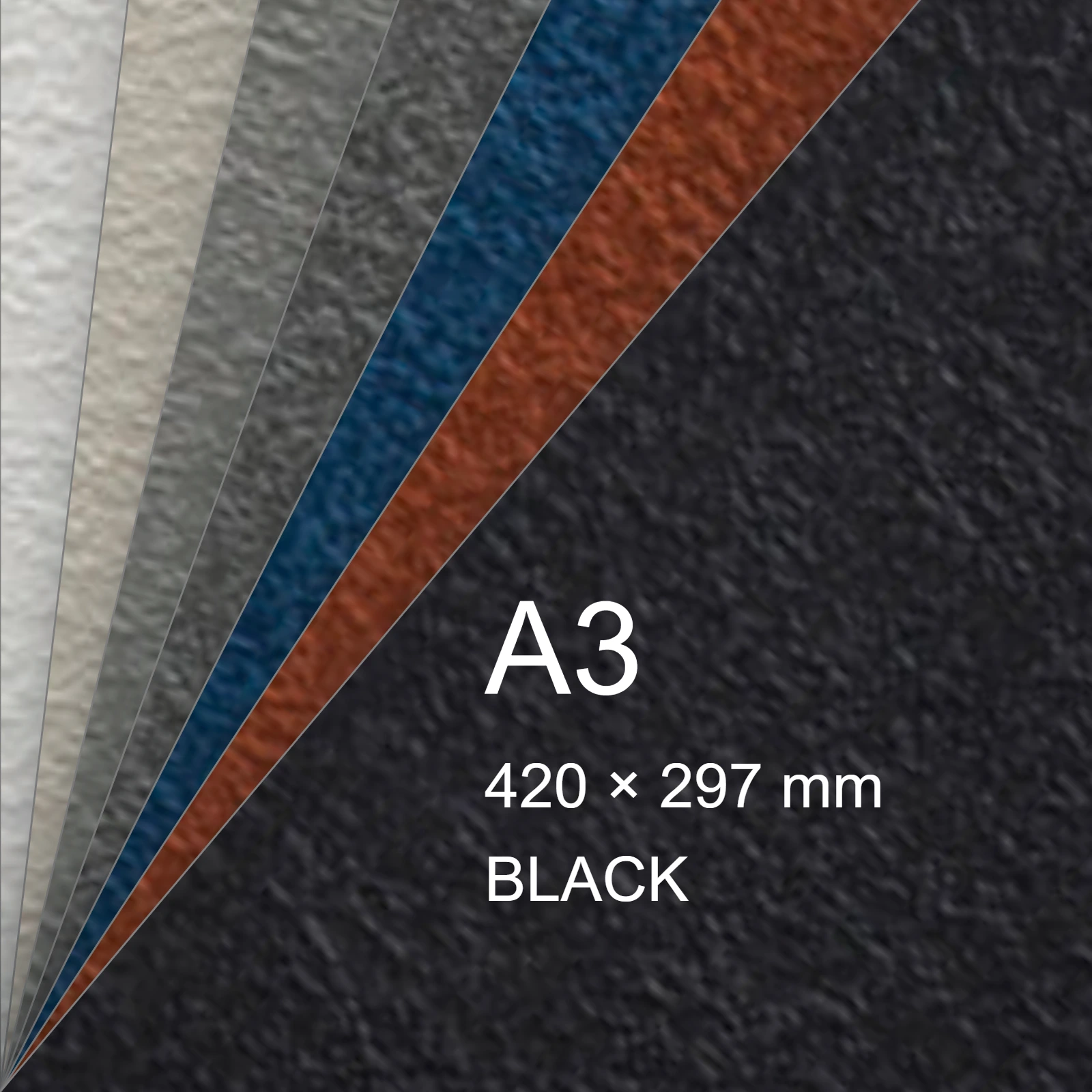 Cartoncino Favini, Tokyo, 350 g/m², A3, BLACK bra6610a3 - immagine aggiuntiva