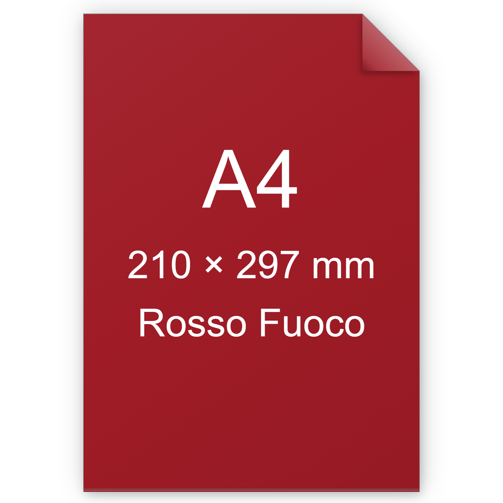 Cartoncino Favini, Burano, 200 g/m², A4, ROSSO FUOCO 79 BRA3348