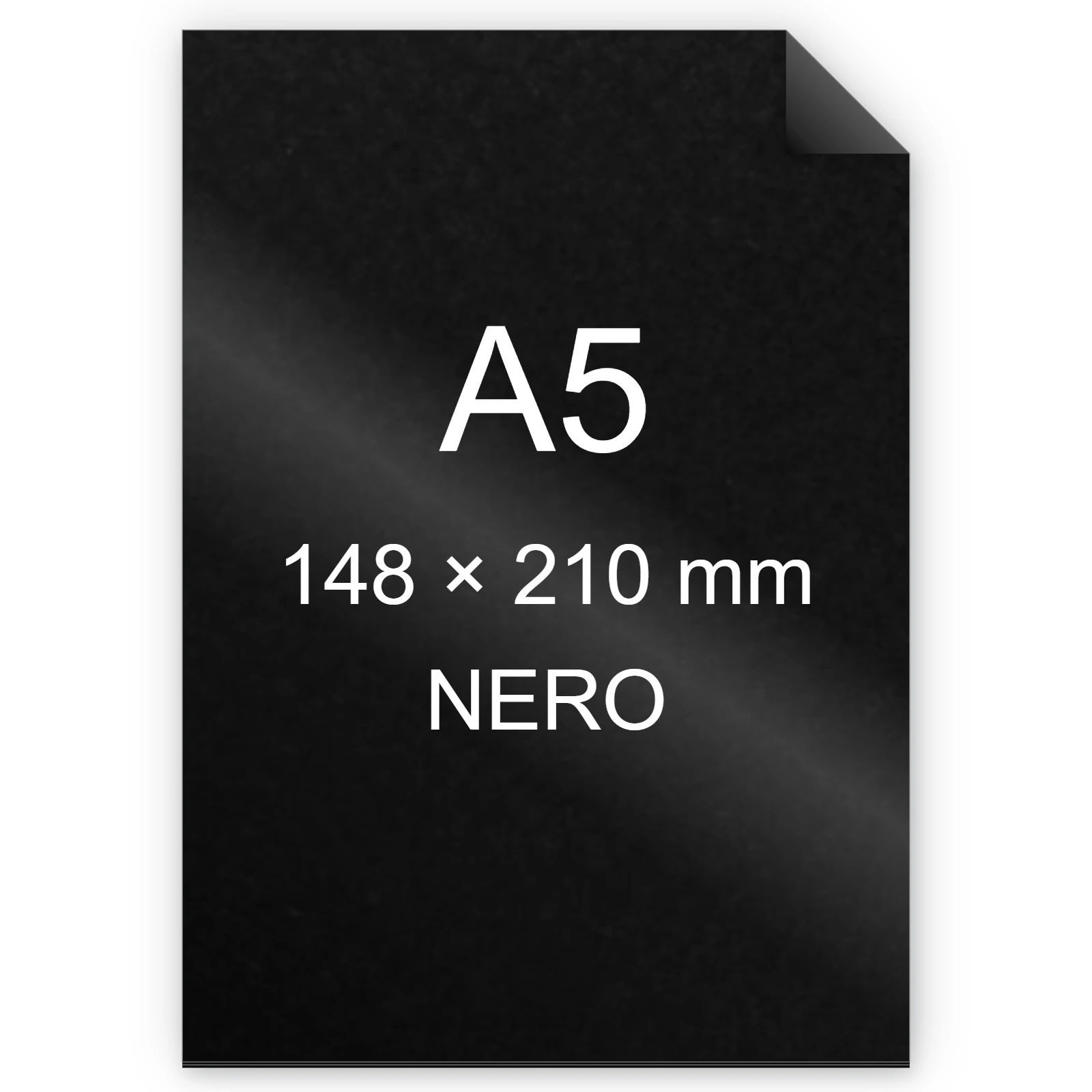 Cartoncino Favini, Prisma Plastificato, 250 g/m², A5, NERO bra1324A5
