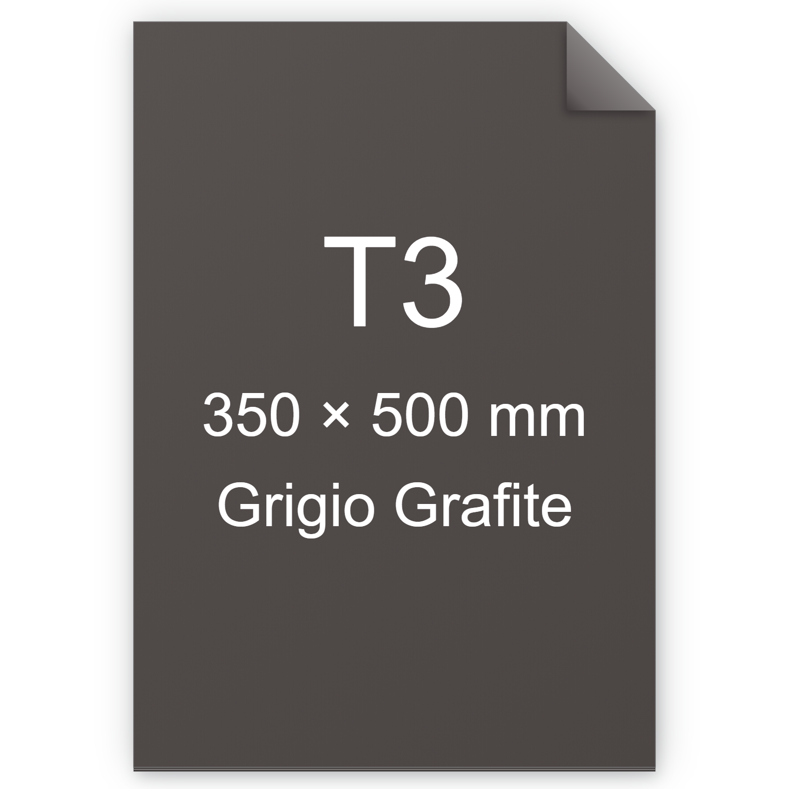 Carta Favini, Burano, 90 g/m², T3, GRIGIO GRAFITE 72 BRA872t3