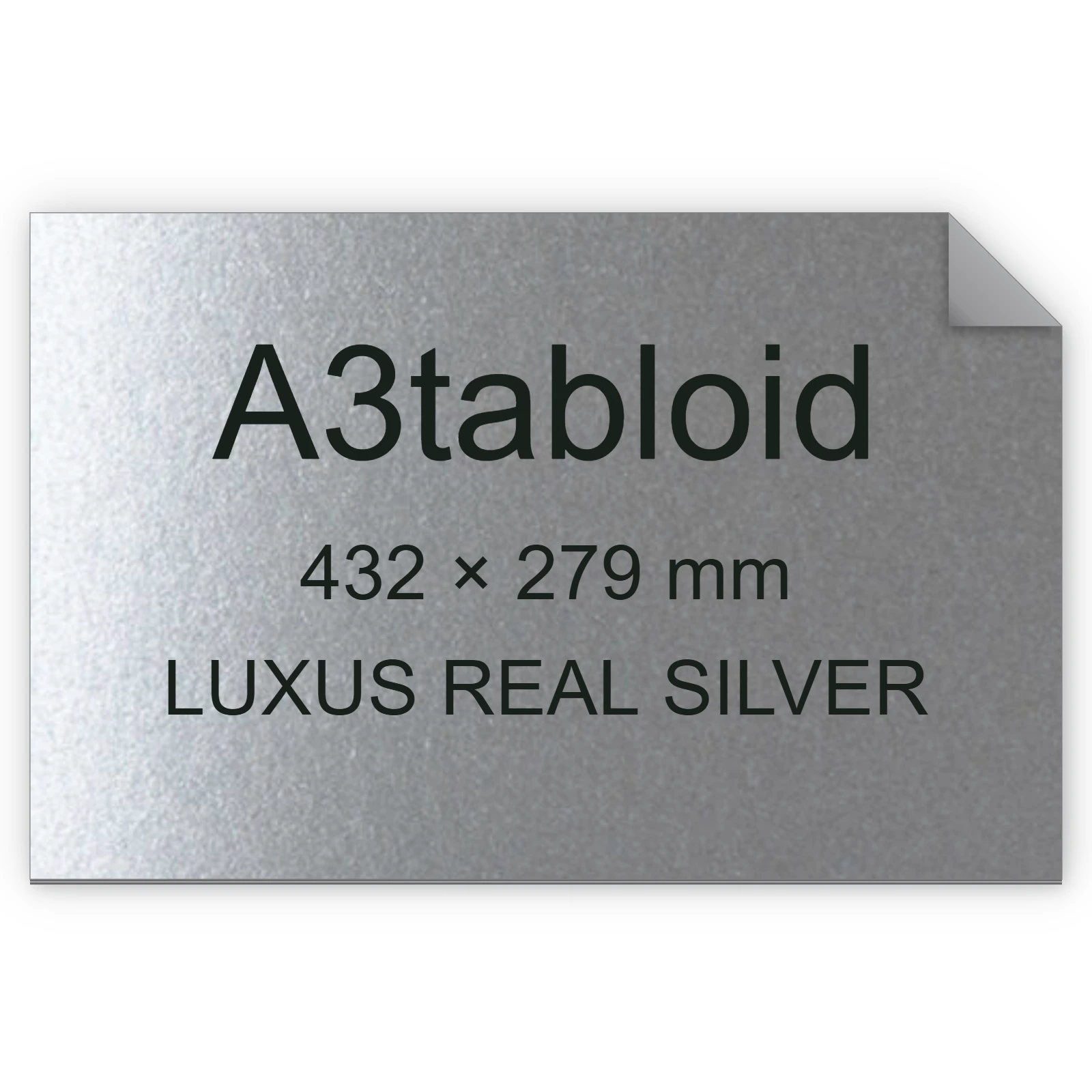 Cartoncino Favini, Majestic Digital HP Indigo, 250 g/m², A3tabloid, LUXUS REAL SILVER bra6549a3tabloid